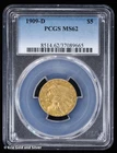 1909-D $5 Indian Head Half Gold Eagle | PCGS MS 62