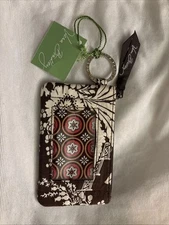 Vera Bradley Clip Zip ID Zipper Pouch Coin Purse Key Case Imperial Toile NWT 