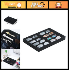 Sunglass Organizer - Black Velvet Eyeglasses Jewelry Display Tray for Men Wo