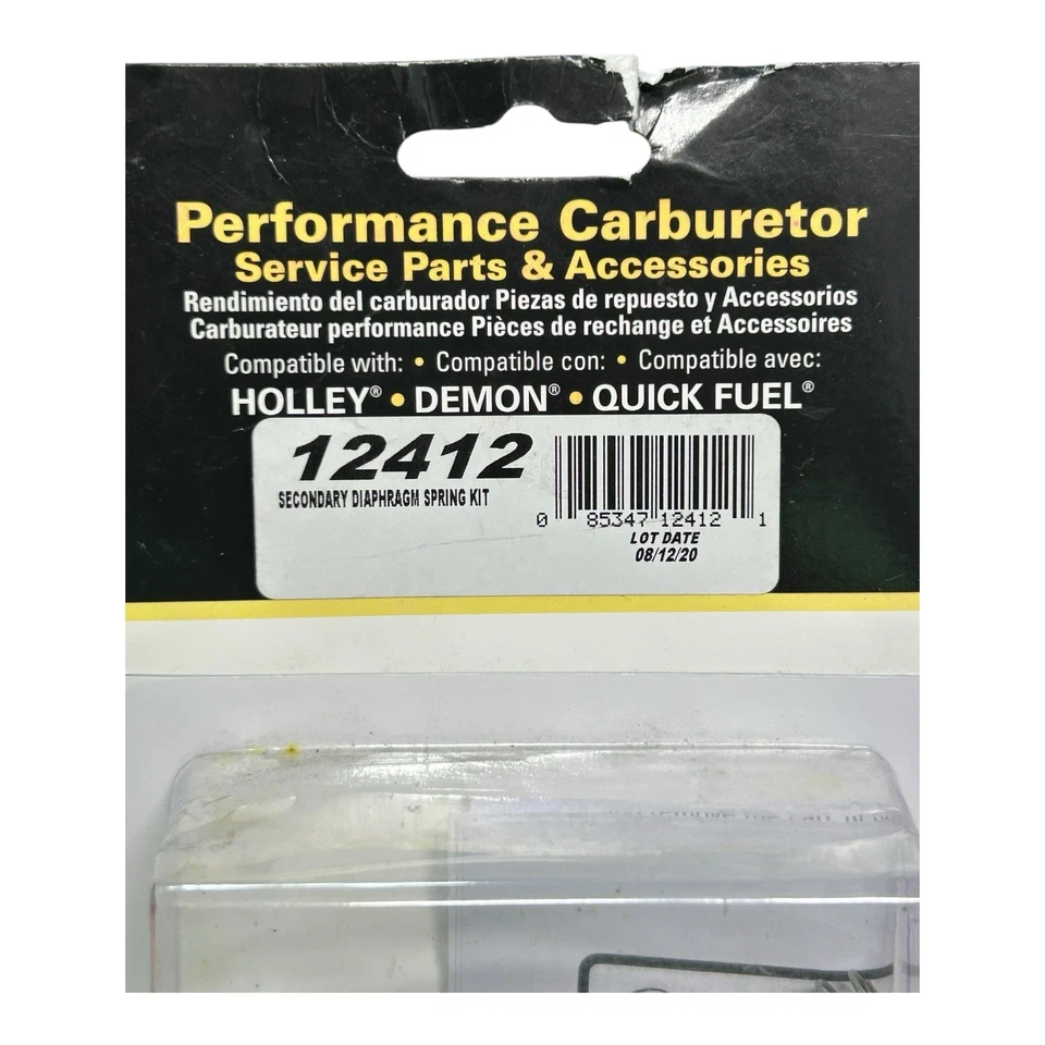 Edelbrock 12412 Holley Demon Quick Fuel Vacuum Secondary Diaphragm 7 Spring Kit Foto 2 de 4