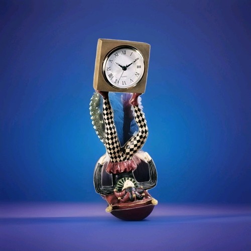 Jester Holding/Balancing Clock With Legs-Read Description | eBay