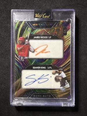 2024 Wild Card Metallix Baseball Dual Auto James Wood/Seaver King 1/1 (RC)