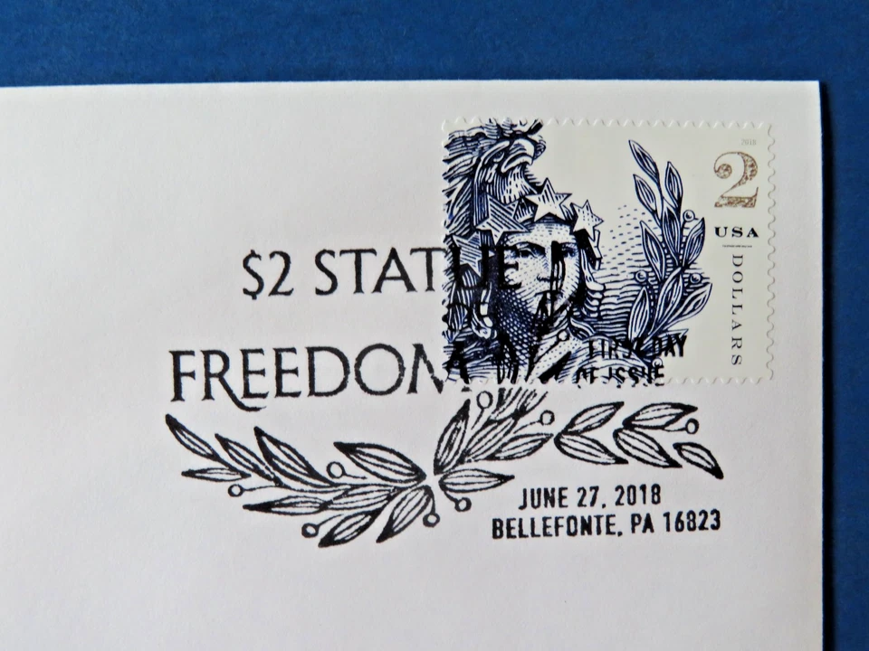First Day Covers FDC Statue of Freedom Stamps (2018, USA, $1, $2 and $5 5295-97) - Image 3 of 4