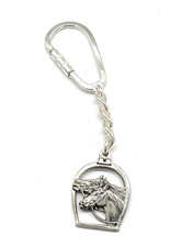 835/- Silber Anhänger, Pferde, Schlüsselanhänger, Handarbeit.
