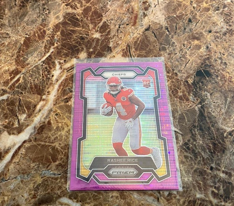 2023 Panini Prizm - Rookies Rashee Rice #350 Purple Pulsar Prizm RC Chiefs