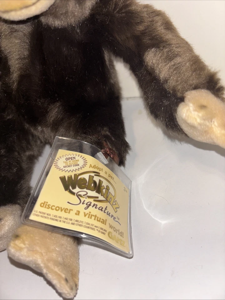 Ganz Webkinz Signature Chimpanzee Small New with Code WKSS2007 Unused - Image 2 of 4
