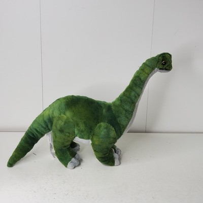 The Petting Zoo Brontosaurus Dinosaur Plush Stuffed Animal Green Grey 12'' Tall