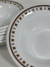 Comore Corning Ware Brown Floral Small Cereal Ice Cream Bowl Vintage Set Of 7