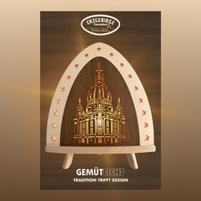 WEIGLA - LED Dekoleuchte Erzgebirge I Dresdner Frauenkirche I Weihnachtsdeko