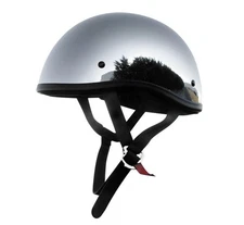 Skid Lid Original Half Helmet - DOT Approved - Chrome - Adult Size Large