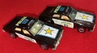 TWO (2) 1977 Hot Wheels Police Cars #123 Police Car Black 1:64 Loose 1970s VTG
