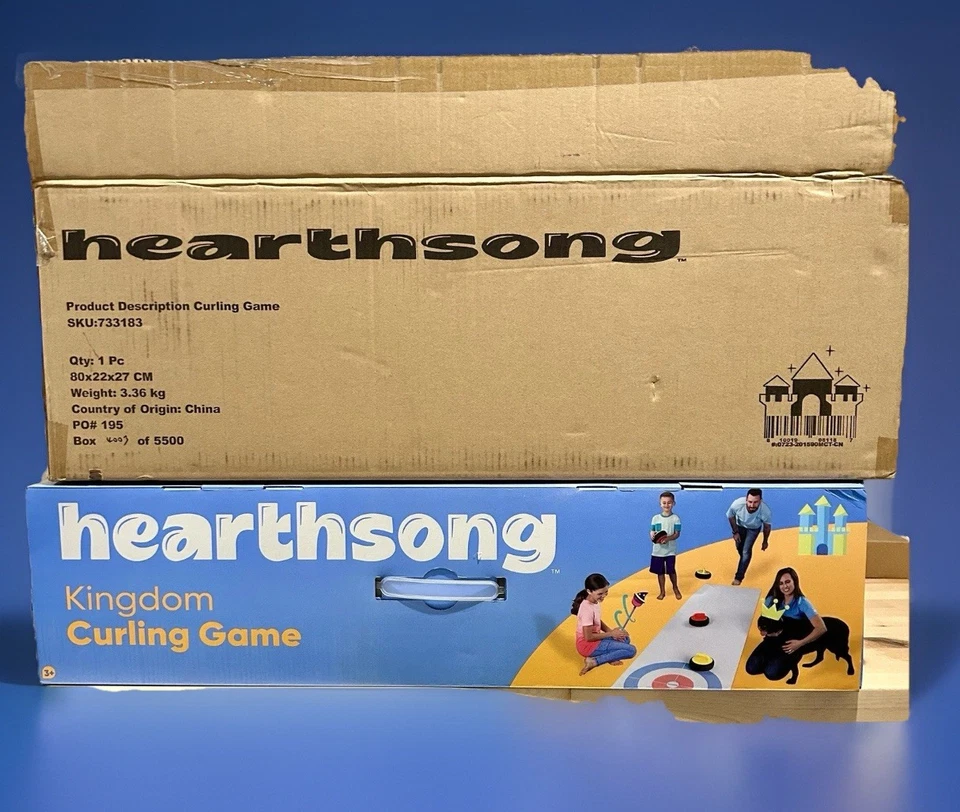 HearthSong CURLING ZONE Air-Hover Indoor Game 6 Stones NEVER OPENED NEW!. - Image 2 of 4