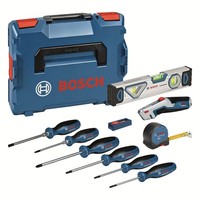 Bosch Handwerkzeug-Set 19Tlg Universalmesser MaßBand Wasserwaage Schraubendreher