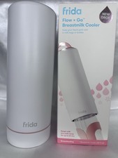 Frida Flow Go Breastmilk Cooler Bottle Leak Proof Freezer Safe White Pink
