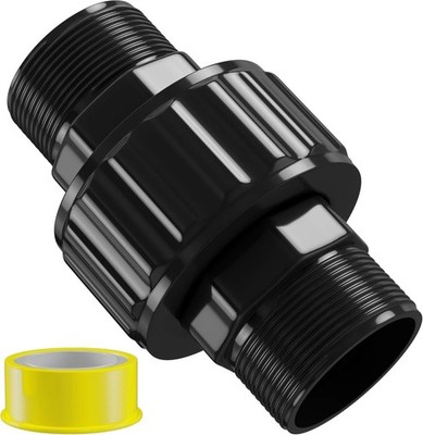 SP1480BLK 1-1/2 Pool Union Double Male End for Hayward Star-Clear Teflon Tape