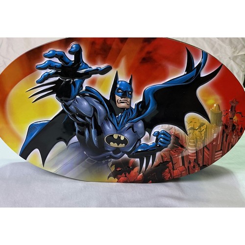 Batman Warner Bros Metal Popcorn Tin Empty Collectible Container Superhero
