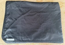 BUGABOO STROLLER BABY BLANKET ALL BLACK FLEECE AND MICROFIBER 39” X 29”