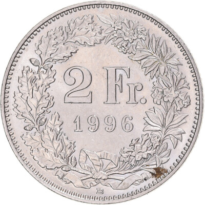 1337029] Coin, Switzerland, 2 Francs, 1996 | eBay