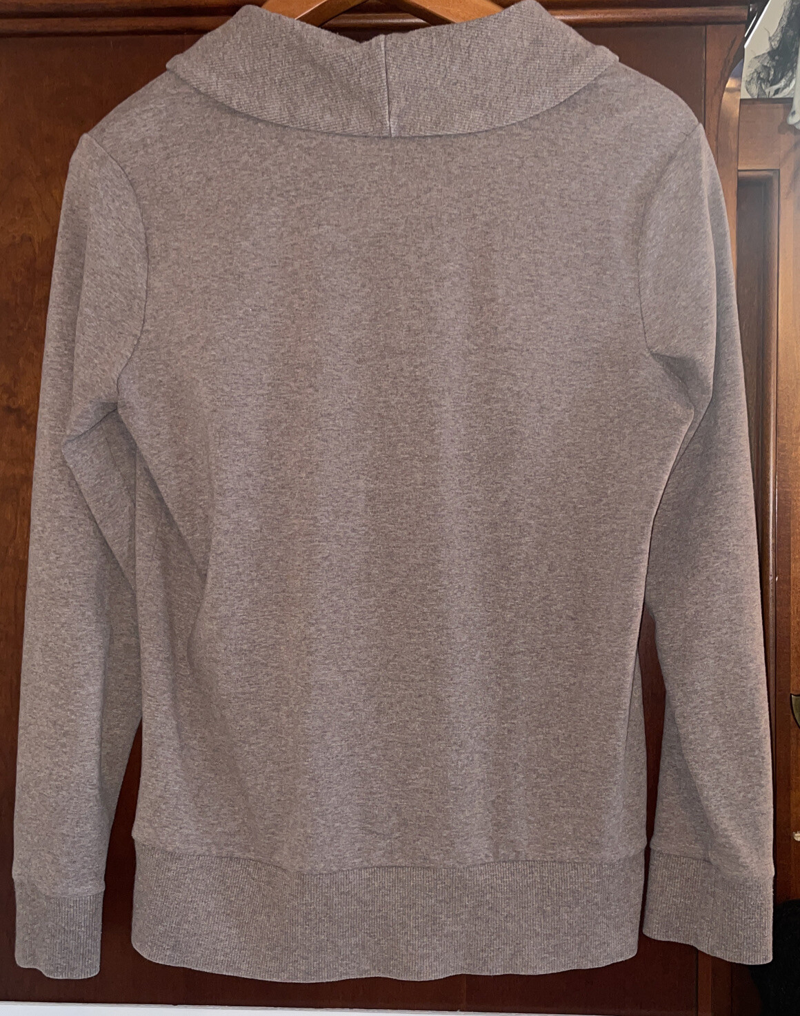 Banana Republic Womens Sweater Shawl Collar Brown Med Coastal Core Granny Fall