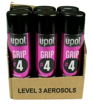 U-POL UP0799 Grip #4 Universal Adhesion Promotor Aerosol Spray Cans 6 Pack