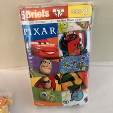 Disney Pixar CAR BUZZ, INCREDIBLES, MONSTERS INC Boy's Underwear 5 Pk Sz 4/6/8 