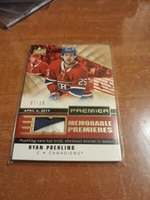 2019-20 Upper Deck Premier Ryan Poehling Memorable Premieres Jersey Patch 7/10