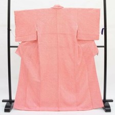 Brand new Kimono Silk100 Hand Sawed Shibori Japan Pink