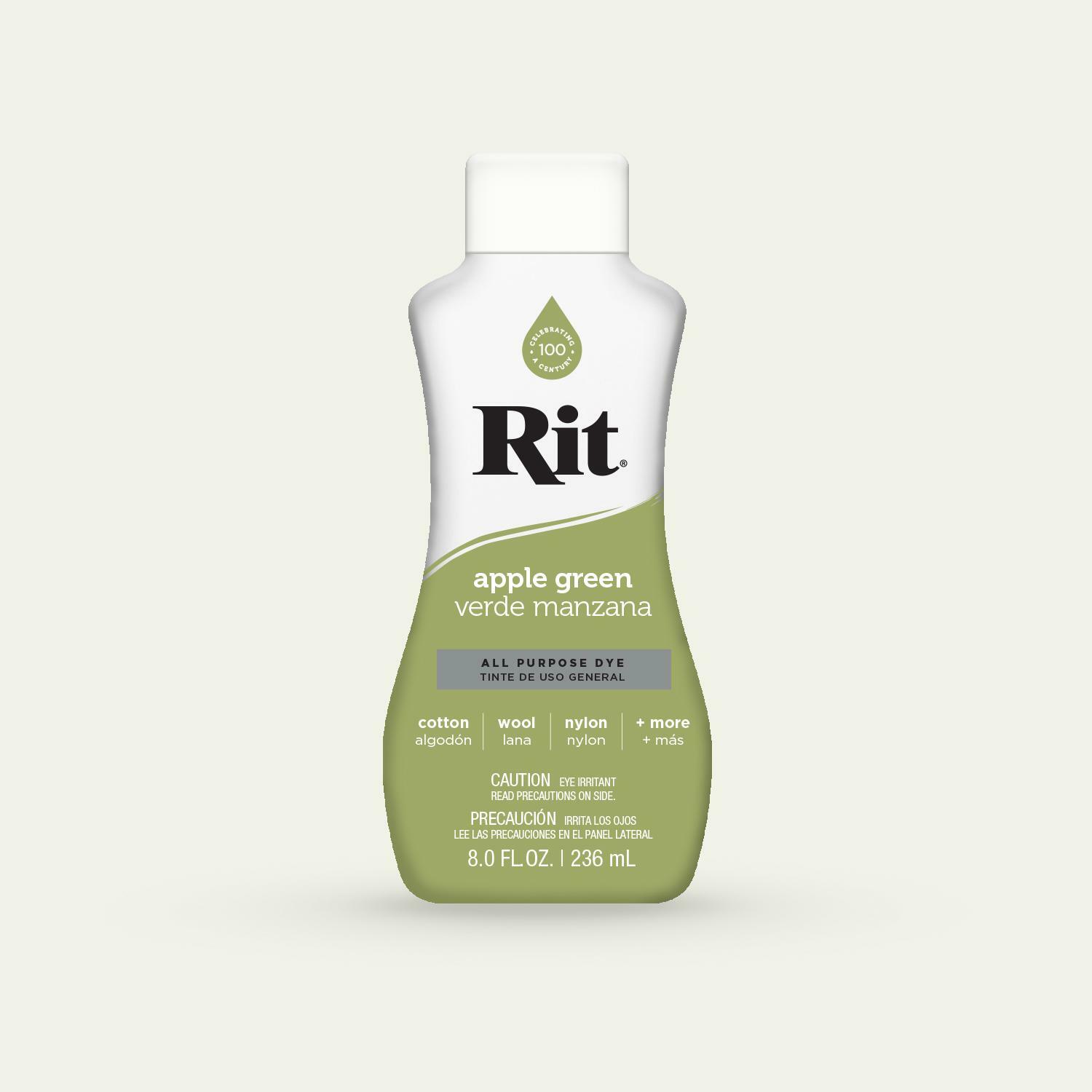 Rit Liquid Dye Cotton Wool Nylon Laundry Fabrics Plastic Wood Crafts Apple Green