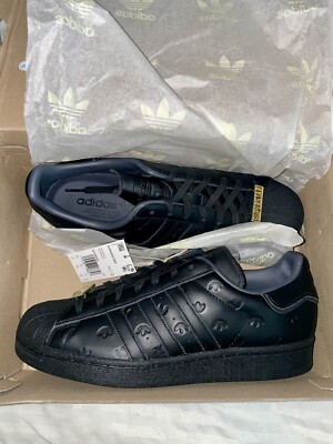 adidas Superstar Shoes - Men's - Core Black / Carbon - 10