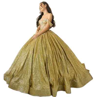 slim fit dress slacks Off the Shoulder Gold Lace Ball Gown Quinceanera Dress for Sweet 16 We   Siaoryne