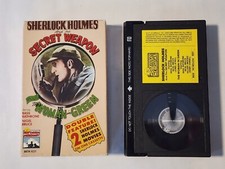 SHERLOCK HOLMES AND THE SECRET WEAPON BETA BETAMAX TAPE IN BOX BASIL RATHBONE
