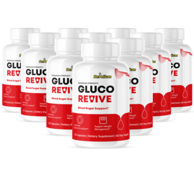 Gluco Revive- Cardiovascular Health, Blood Pressure & Sugar Support- 10 Bottles