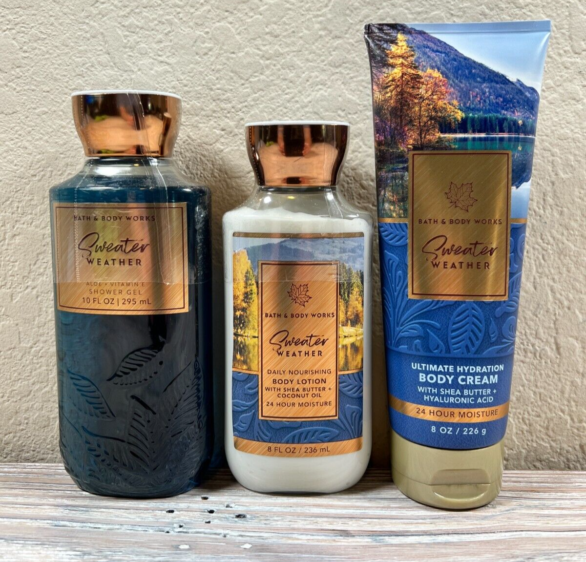 SWEATER WEATHER Bath & Body Works Body Cream, Lotion & Shower Gel Set-image