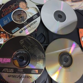 Sega Saturn main body HST-0001 gray + software 6 pieces set JAPAN JP Import