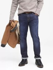 Banana Republic Premium Richmond Wash Straight Leg Denim Jeans NWT 30 X 32