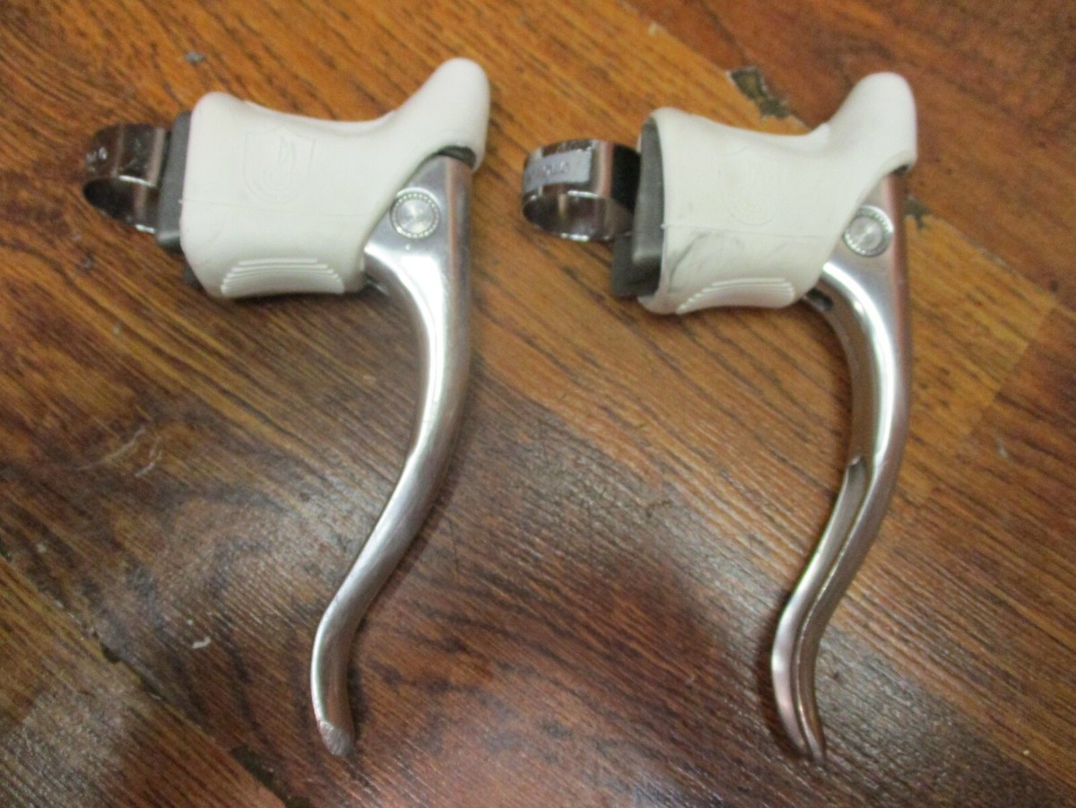 Vintage Campagnolo C Record Brake Levers Set Black Hoods Drop Bar Aero Shield 12 Wotr Vintage Campagnolo C Record Brake Levers Set Black Hoods Drop Bar Aero Shield 12 Wotr