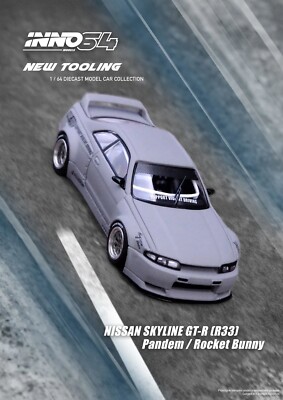INNO64 1/64 Nissan Skyline GT-R R33 Pandem Rocket Bunny Cement