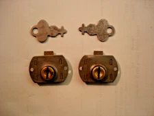 2 each. (pair) Small Locks  for slot machine or gumball machine