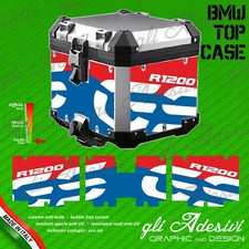 Set Completo 3 Adesivi Stickers TOP CASE BMW  bauletto bags R 1200 gs Rallye col