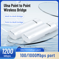 Outdoor WiFi Bridge 5.8GHz 3KM Range 1200Mbps Gigabit Port for Garage/Building