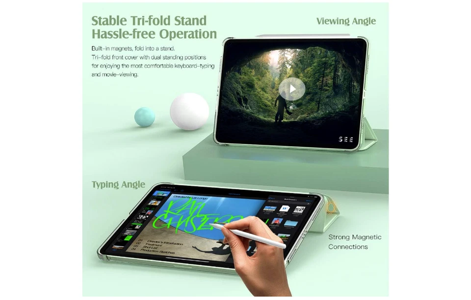 Funda TiMOVO para Nuevo iPad Air 5ta 4ta Generación 2022 y 2020 10,9 pulgadas Verde Foto 4 de 4