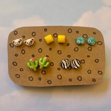 Cute Colorful Kids Stud Earring Set