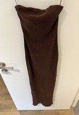 Bershka Brown Maxi Bodycon Ribbed Summer / Evening / Party Dress Size Small