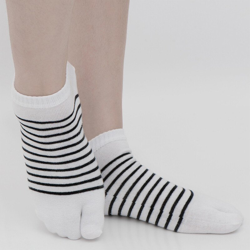 Men Ankle Socks Toe Socks Striped Socks Cotton Socks No Show Sock