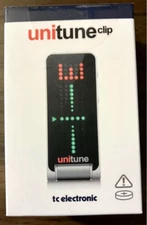 TC Electronic UniTune Clip Guitar/Bass Clip-On Tuner Strobe Chromatic Function