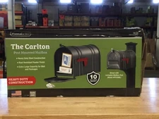 Postal PRO Carlton Post Mount Mailbox Pewter