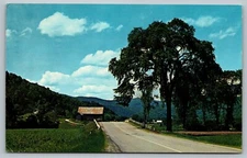 Postcard The Open Road Vermont Style Wood Barn Farm Tin Roof VT Eastern