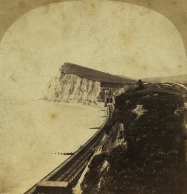 Vereinigtes Königreich Dover Shakespeare's Cliff Old Stereoview Photo 1870