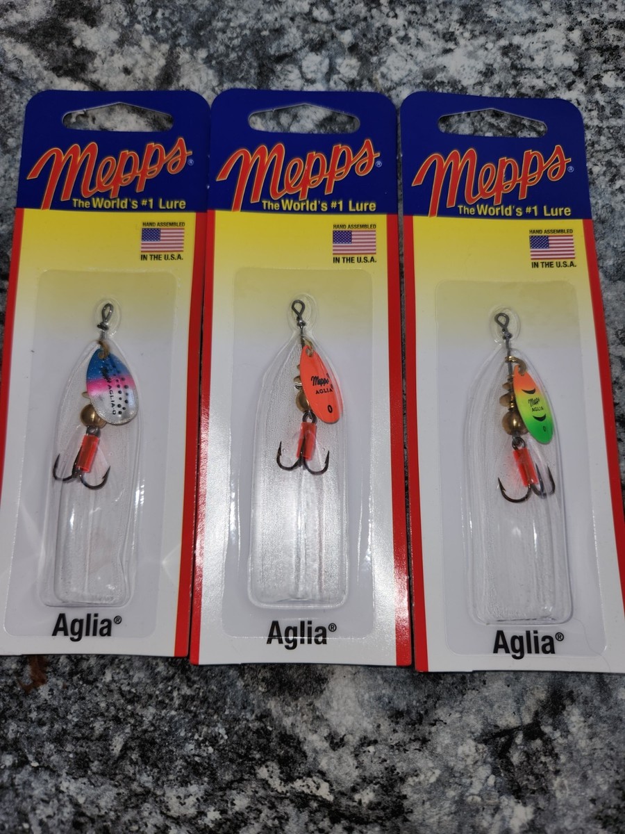 LOT OF 3 NEW MEPPS AGLIA SPINNING LURES LOT OF 3 NEW MEPPS AGLIA SPINNING LURES