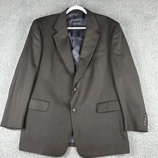 Hart Schaffner Marx Jacket Men’s 44R Black Blazer Wool 2 Button Sport Coat USA